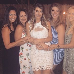 White Mini Floral Dress